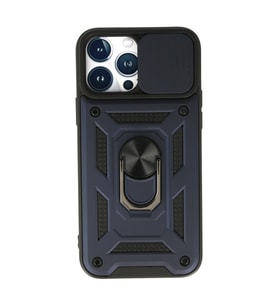 13 Pro Kılıf Pars Lens Yüzüklü - Lacivert