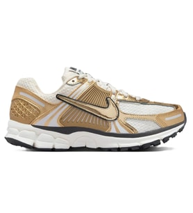 Nike Bowerman Zoom Vomero 5 Metallic Gold Leather Sneaker Hakiki Deri Kadın Günlük Spor Ayakkabı Beyaz Sarı