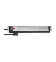 Brennenstuhl Premium-Line 8'li IEC Fişli 19" 3 mt Akım Korumalı Uzatma Priz - OUTLET (Siyah)