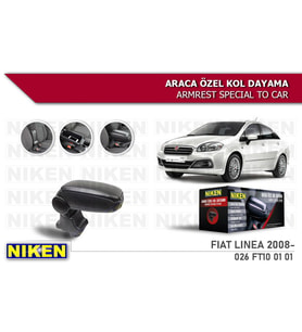 FIAT LINEA 2007- PUNTO ARACA ÖZEL KOL DAYAMA SİYAH (Siyah - Beyaz)