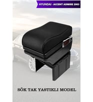 hyundai accent admire 2003 kol dayama Siyah Yastıklı Lüks geniş model Deri