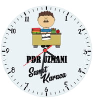 Biresimden Erkek Rehberlik Öğretmeni Pdr Hediyesi Cam Duvar Saati