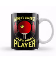 Cute World s Okayest Ping Pong Player Table Tennis Kupa Bardak Porselen