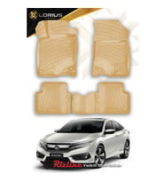 Rizline Honda Civic Sedan 2016-2021 Bej 3D Havuzlu Paspas