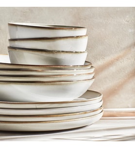 16 Parça GLADELİG Yemek Takımı MeridyenDukkan Gri Renk Modern Set Stoneware