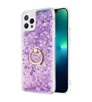 Microsonic Apple iPhone 13 Pro Max Kılıf Glitter Liquid Holder Mor