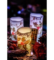 Gerçek Led Mum 3 LÜ Renk Değiştiren Uzaktan Kumandalı Işıklı Yılbaşı Noel Mumu