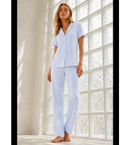Night Kadın Genç Loose İpliği Boyalı Pijama Takımı