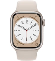 Apple Watch Series 8 GPS 41mm Yıldız Işığı Alüminyum Kasa ve Spor Kordon Akıllı 