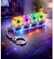 Işıklı Klavye Tuşu Switch Anahtarlık Keyboard Fidget Led Anahtarlık - 1 Adet