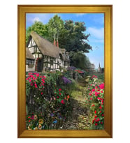Manzara Temalı Kanvas Tablo 50 x 70 cm Gold Çerçeve