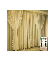 BELKIS Dekoratif Led Işık Perde Led 3 Metre Kumandalı 8 Ayrı Moda Sahip 3 Mt X 3 Mt Perde Peri Led Usb (Çok Renkli)