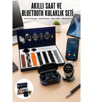 Seti Bluetooth Kulaklık Ucuz Kaliteli Yeni Nesil Akıllı Saat