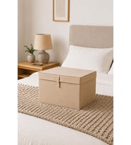 Çok Amaçlı Organizer Lüks Saklama Kutusu Düzenleyici Kutu Hurç Bej (Mini Boy 40 * 30 * 26)
