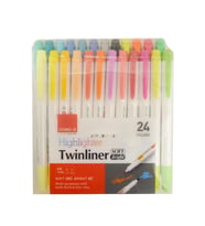 Dong A Twinliner Çift Taraflı 24lü Fosforlu Kalem Seti