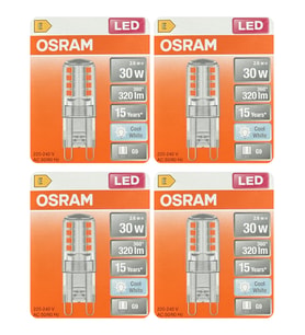(4 Adet) Osram 2,6W (30W) 4000K (Ilık Beyaz) G9 Duylu Led Kapsül Ampul