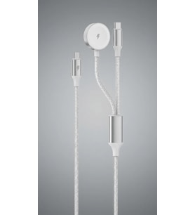 Kablo, Çoklu Şarj Kablosu USB C to C/Yıldırım/Manyetik SAAT Uyumlu