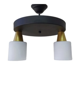 MYLİGHTS  MODERN SİYAH İKİLİ YUVARLAK SARKIT AVİZE OPAL CAM  30CM EN