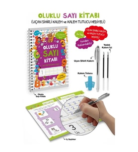 Oluklu Sayı Kitabı (Uçan Sihirli Kalem ve Kalem Tutucu Hediyeli)