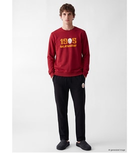 LC WAIKIKI Kırmızı Galatasaray Baskılı Erkek Pijama Takımı