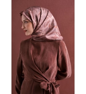 Armine Çiçek Desenli Sura İpek Eşarp 9600DS