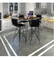 Knsz masa sandalye takımı hem105zengin cvzsyh 130*070 4 sandalye syhsyh kolçaklı sırt minderli