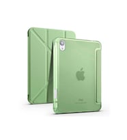 Apple iPad Mini 2021 (6.Nesil) Uyumlu Kılıf Zore Tri Folding Kalem Bölmeli Standlı Kılıf (Açık Yeşil)