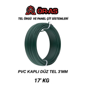 Pvc - Kaplı Düz Tel - 3 mm Kalınlık ( - 17 -kg ) (Y.Yeşil)