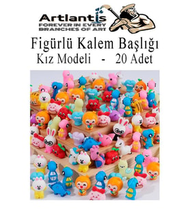 Kalem Başlığı Figürlü 30 Adet Kalem Süsü Erkekler İçin Değişik Karkatür Hayvan Silikon Kalem Başlığı Sevimli Kalem Başlıkları (Çok Renkli)