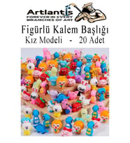 Kalem Başlığı Figürlü 30 Adet Kalem Süsü Erkekler İçin Değişik Karkatür Hayvan Silikon Kalem Başlığı Sevimli Kalem Başlıkları (Çok Renkli)