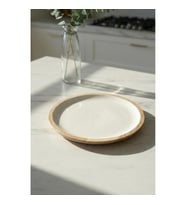 Mango Agacı Servis Tabağı & Sunum Tabağı 25 Cm Krem