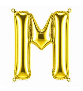 M Harfi Folyo Balon Altın Rengi (100 cm)