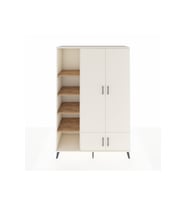 Hyperion Dolap 6 Raflı 4 Kapaklı Tek Askılı 132x44x195 Aytaşı-Aytaşı/Çam