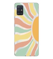 Samsung Galaxy A51 Uyumlu Güneş Desenli Şeffaf Telefon Kılıfı