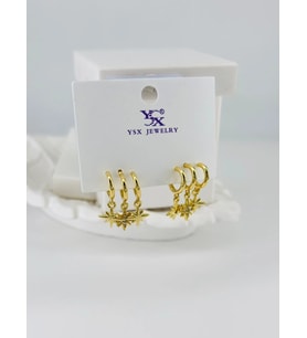 Zirkon Taşlı Pirinç Zirkon Küpe - Kp00404
