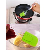Spatula ve Fırça Seti, Silikon Yağ Fırçası, Silikon Yağ Sos Yumurta Fırçası, Damla Saplı Mutfak Hamur Spatula