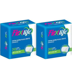 Flexi Life Kedi - Köpek - Evcil Hayvan Çiş Tuvalet Eğitim Pedi 60*90CM 60 Adet (2PK*30) (Beyaz)