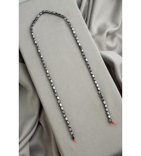 Hematit Doğal Taş Parlak Füme Dikdörtgen Kesim 3x5mm Dizi [AA]