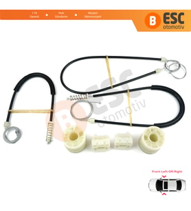 VW Transporter T5 Caravelle Multivan 2003-2015 7H0837753 7H0837754 İçin Ön Kapı Cam Kriko Tamir Seti