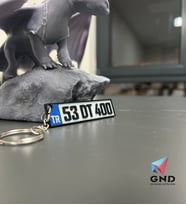 Kişiye Özel Plaka Tasarımlı 3D Baskı Anahtarlık