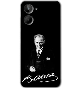 Realme 10 4G Kılıf HD Desen Baskılı Kılıf - Atatürk İmza