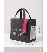 MUBO ORİJİNAL KANVAS / KUMAŞ ÇANTA THE BAG DESİGNED MUBO-231 (Siyah)
