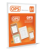 Ops Afiş Taşıyıcı A4 Duvar Tipi Afiş Taşıyıcı 210 x 297 MM