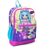 Coral High Pembe Mor Anime İlkokul ve Günlük Sırt Çantası - Kız Çocuk