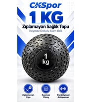 CKSpor 1 Kg Zıplamayan Sağlık Topu Slam Ball Crossfit Fitness Fonksiyonel Antrenman Ağırlık Topu