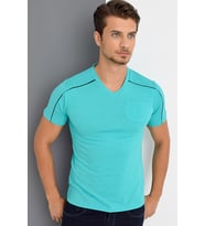 T8540 DEWBERRY T-SHIRT-YEŞİL