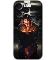 İphone 15 Pro Max Kılıf HD Desen Baskılı Kılıf - V for Fire