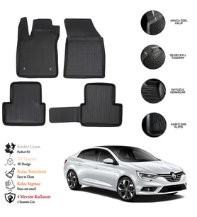 Renault Megane 4 2025 3D Havuzlu Paspas OTL