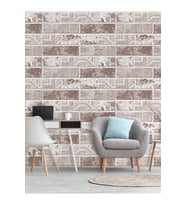 Dreamwall Desenli Taş Duvar Desenli Silinebilir Tekstil Duvar Kağıdı (Çok Renkli)