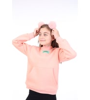 Toontoy Kız Çocuk Baskılı Sweatshirt (Somon)